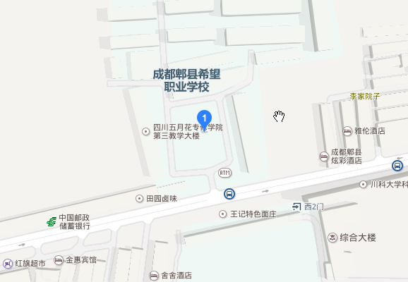 成都希望衛校地圖
