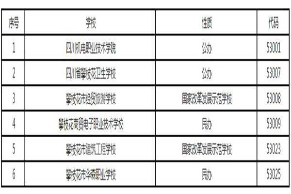 攀枝花職高學院招生